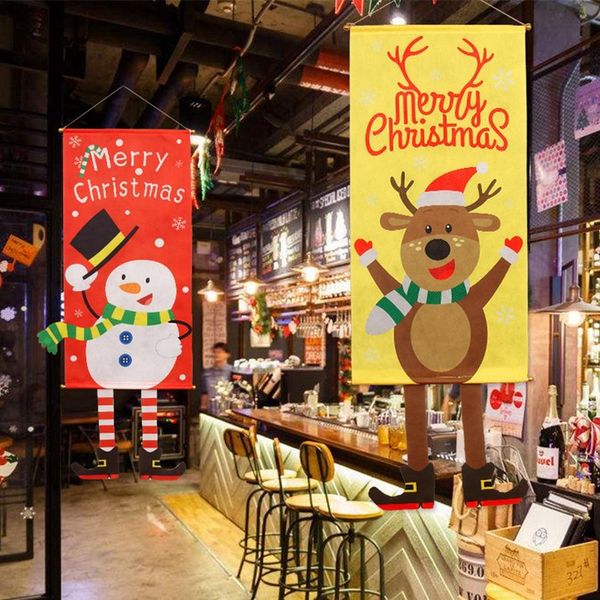 

christmas hang flags creative window atmosphere pendant decorated flag fashion home xmas party garden banner fa2988