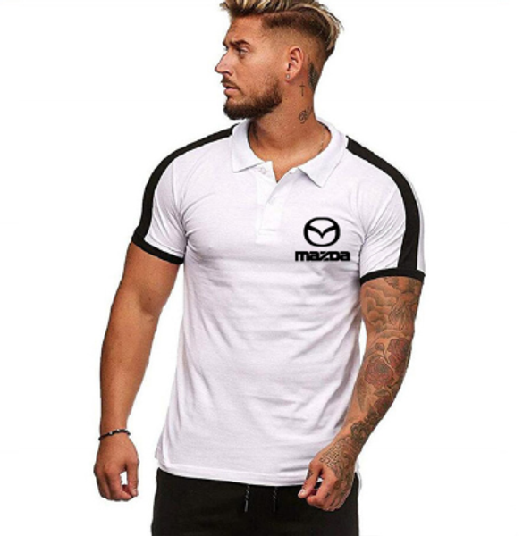 

summer men's polo shirt for car logo casual male solid colour cotton tshirt mens short sleeve fashion men clothes 6