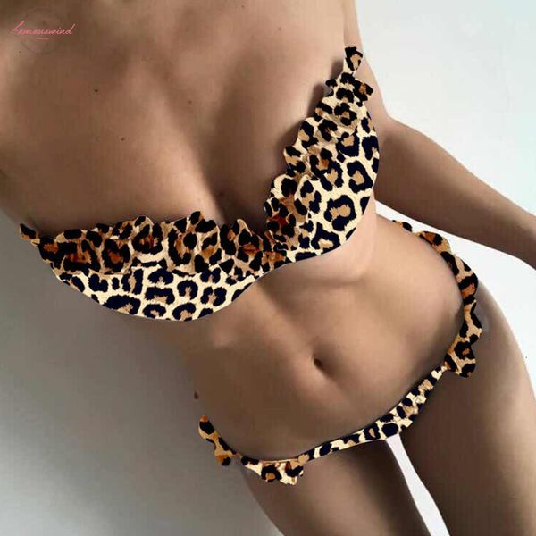 

leopard bikinis lace swimsuit push up swimwear bandeau female bathing suit women beach swim wear brazilian biquini swimming suit, White;black