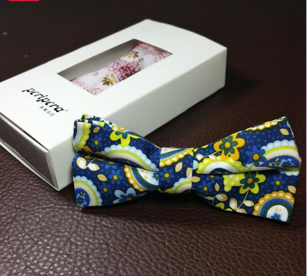 

2019 men's tie cotton butterfly tie, Blue;purple