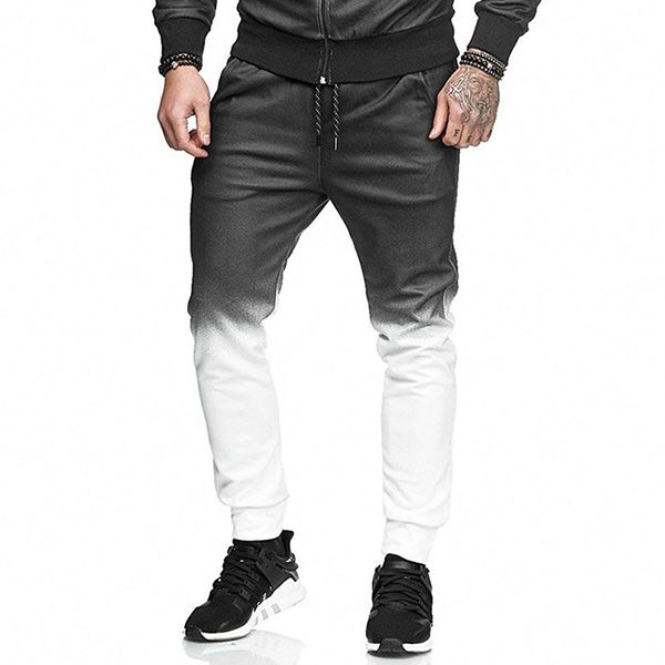 

men's running pants gym joggers sports pants male trousers 2018 new man sweatpants male joggers 3d print running trousers, Black;blue