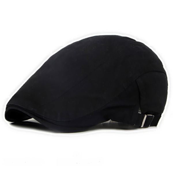 

men outdoor caps hats breathable size adjustable fashion solid soft beret hat autumn winter flat british style, Blue;gray