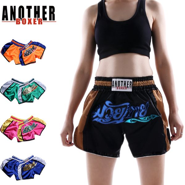 

children muay thai shorts kick boxing shorts kids fight trunks combat sport pants gym training boxe thai kickboxing, Blue
