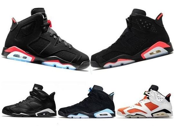 

2019 basketball shoes 6 6s new infrared bred oreo mens shoes white infared black black cat carmine trainers sports sneakers shoes size 7-13