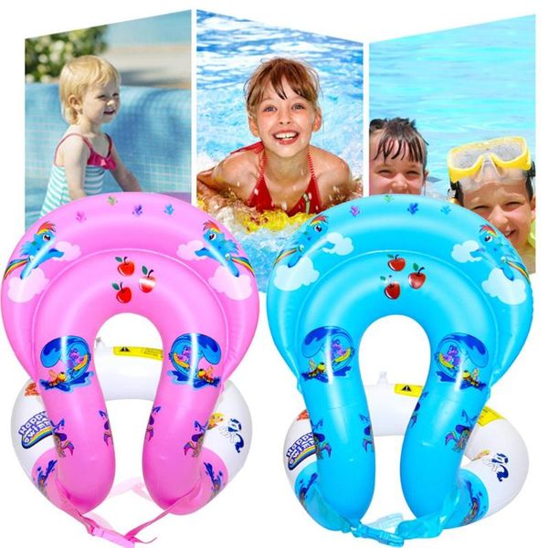 

summer kids swimming ring float pvc inflatable swim seat safety water toy