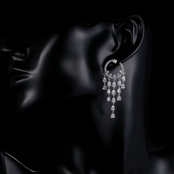 

2019 monaco jewelry fashion statement earrings long earring for women hanging dangle earrings drop earing modern female jewelry, Golden
