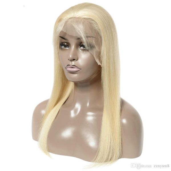 

hd lace wig new star brazilian 613 straight hair center part silk based full lace wig virgin human hair transparent blonde wig, Black