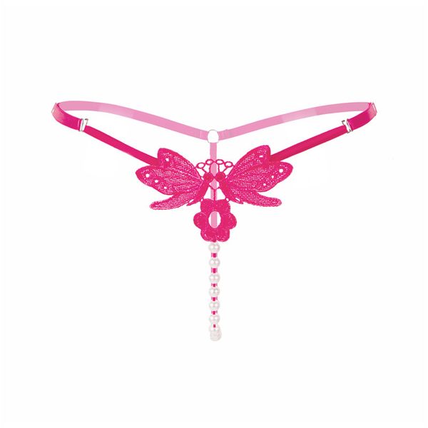 

pearl temptation rose red bead pearl panties for women lace g strings briefs hollow out transparent underwear woman cloth, Black;white