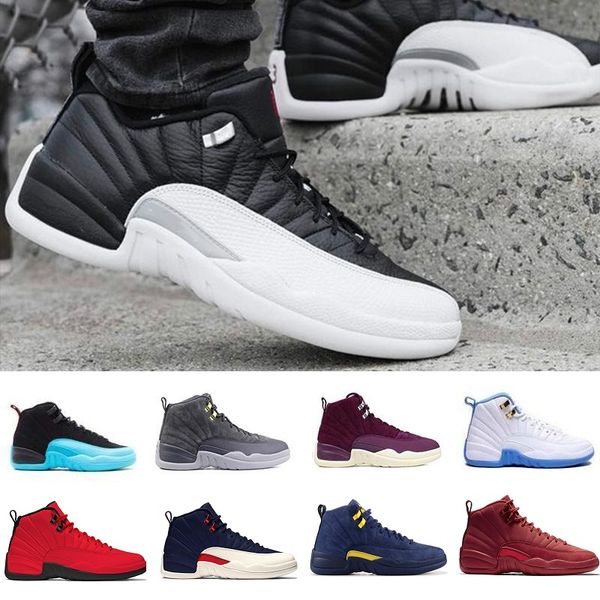 

new 12 12s xii men of basketball shoes ovo white black taxi flu game playoffs flint grey roral the master vachetta tan j12 seankers