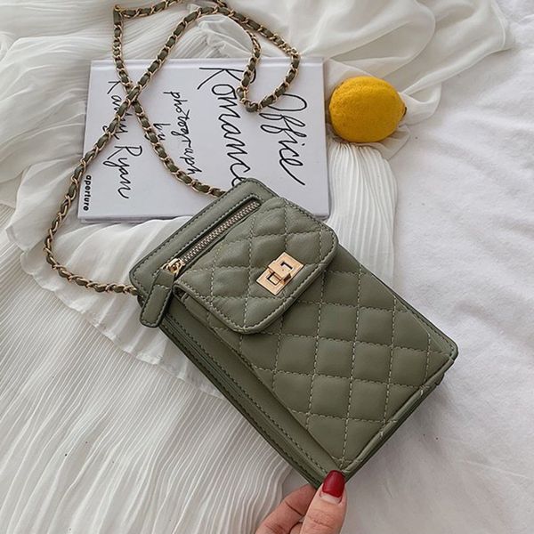 

female lattice pu leather crossbody bags for women 2020 chain shoulder messenger bag ladies hand sling handbags