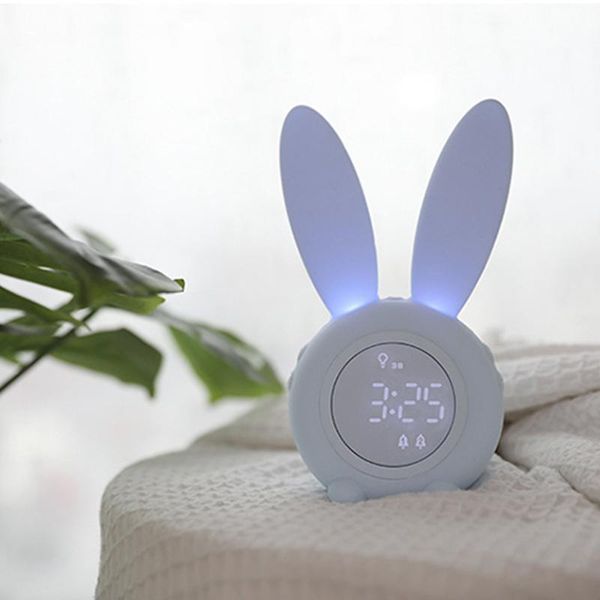 

alarm clock kids temperature display rechargeable multifunctional digital sleep trainer night light d