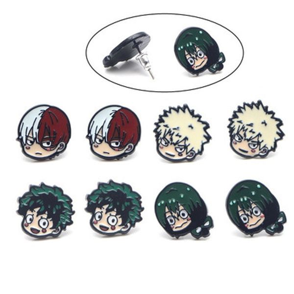 

my hero academia role fashion anime cartoon earring animal stud earrings women girls jewelry party birthday gifts, Golden;silver