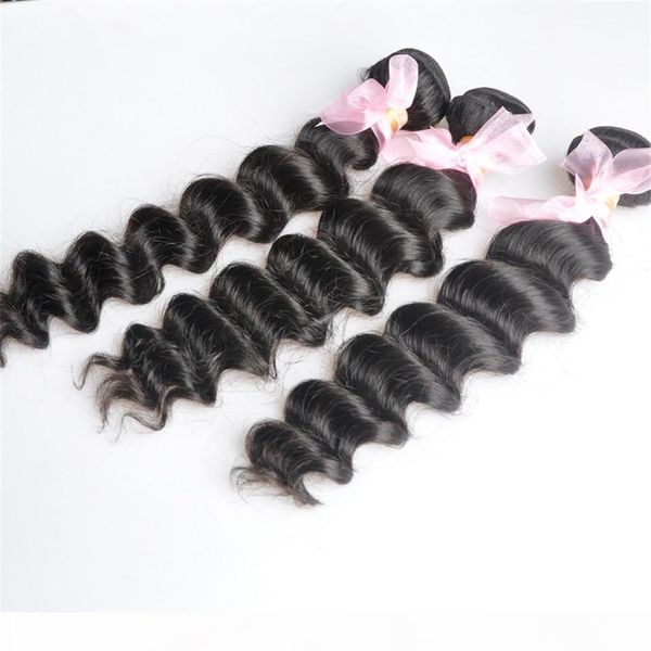 

малазийский virgin human рыхлый глубокий weave 8-30 дюймовый 100grams цельный корпус волнистых волос natural black 2pcs много extensions вол