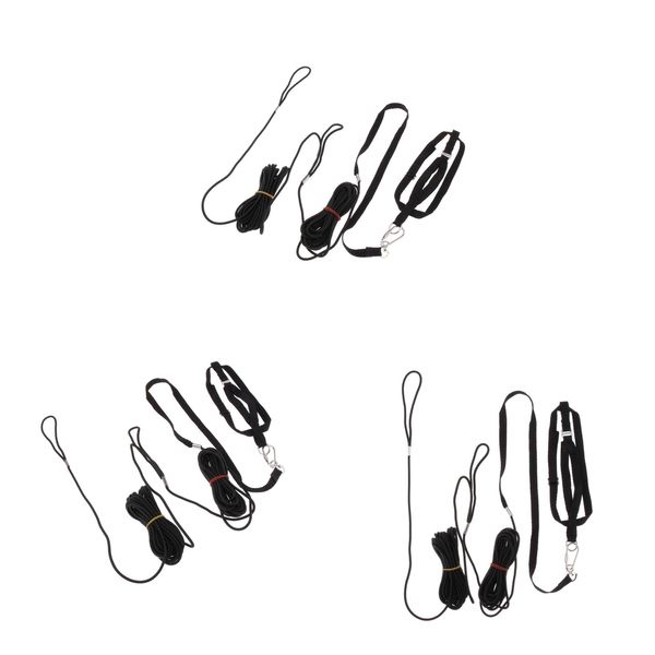 

3x parrot bird leash outdoor adjustable harness training rope for