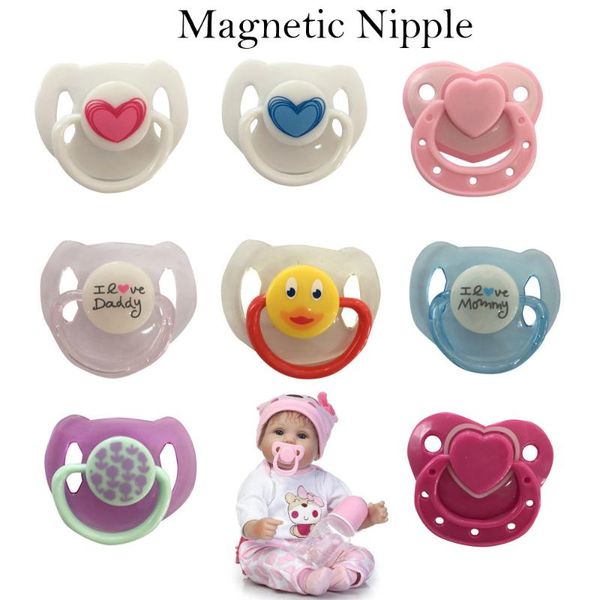 

1pc safe pacifier for baby magnetic pacifier baby nipple newborn products toy cute gift cartoon expression nipple