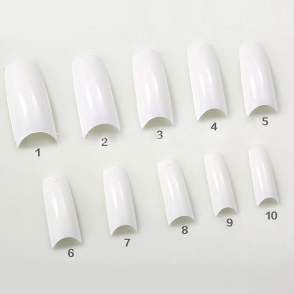 

natural french false nails acrylic fake nails full cover false, Red;gold