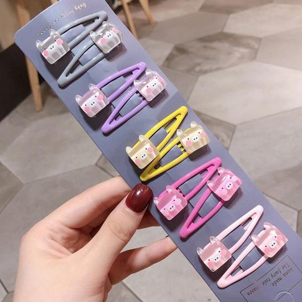 

diy simple multi felt cartoon kanzashi hair pin style of hair cropped close to scalp with hairclip hair styling tools accessories sweet07 by, Black;brown