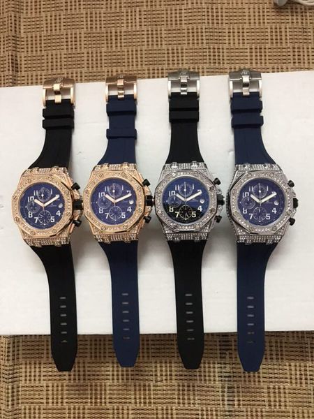 

2019 new2017 all subdials work mens watches stainless steel quartz wristwatches satch watch for men, Slivery;brown