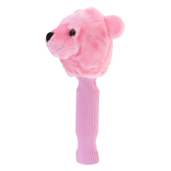 

creative pink bear golf head covers fairway wood clubs headcovers sets plush cloth