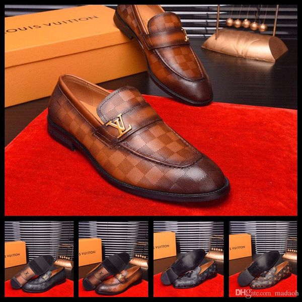 

2020 2019 luxury brands patent leather mens dress shoes oxford shoes for men business loafers formal wedding shoes zapatos de hombre yecq3, Black