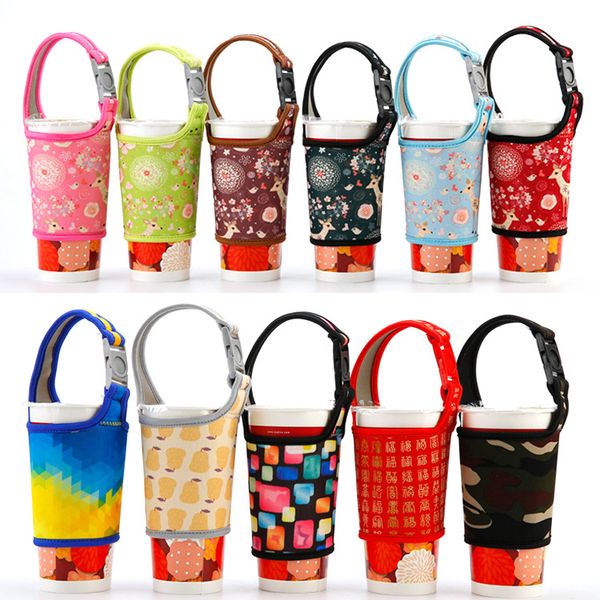 

bottle protector milk tea coffee hand drinks cloth cover with braces anti scald neoprene cup sleeve creative xd23213