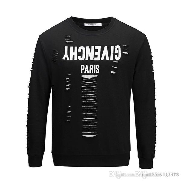 

2018 ale men crew neck new african clothing da hiki tyle national wind printing o neck long leeve men 039 t hirt broken hole t hirt, White;black