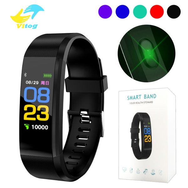 

For apple color creen id115 plu mart bracelet fitne tracker pedometer watch band heart rate blood pre ure monitor mart wri tband