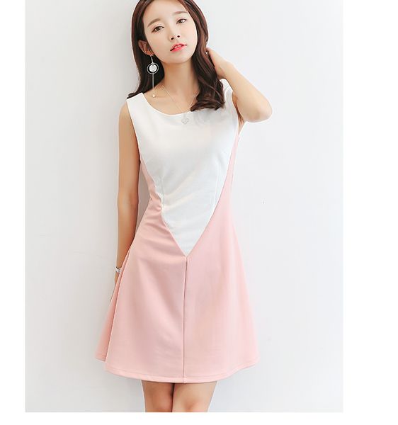 

pink long sleeve leisure trend of cultivate one's morality dress, Black;gray