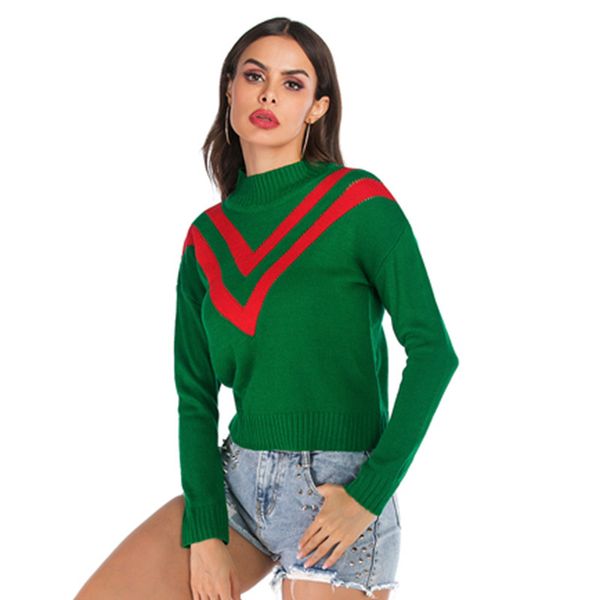 

women knit shirt casual pullover sweater women's wear outside woman, White