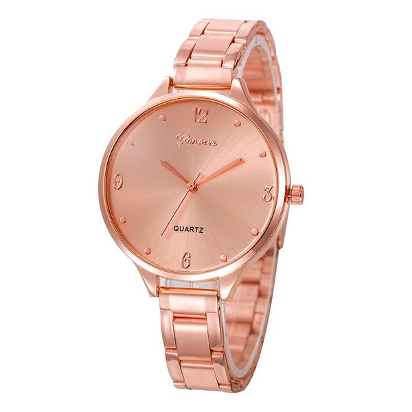 

fashion watch women round dial stainless steel ladies watch analog quartz wristwatch bracelet gift clock #b, Slivery;brown