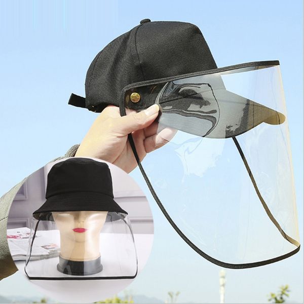 

Protective Cap Mask Eye Protection Baseball Cap Unisex Removable Oil-Splash Proof Anti-saliva Face Cover Black Cap Mask 9styles