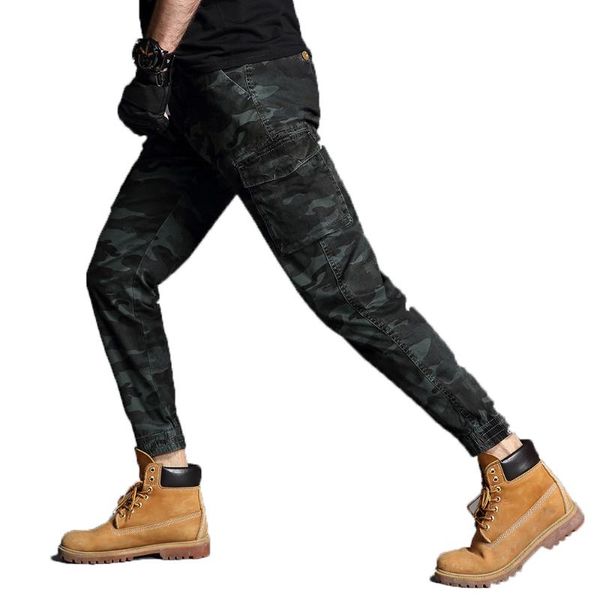 

2020 мужчина camo штаны mens хлопок вскользь камуфляж брюки мужской tactical safari стиль jogger брюки pantalon homme, Black