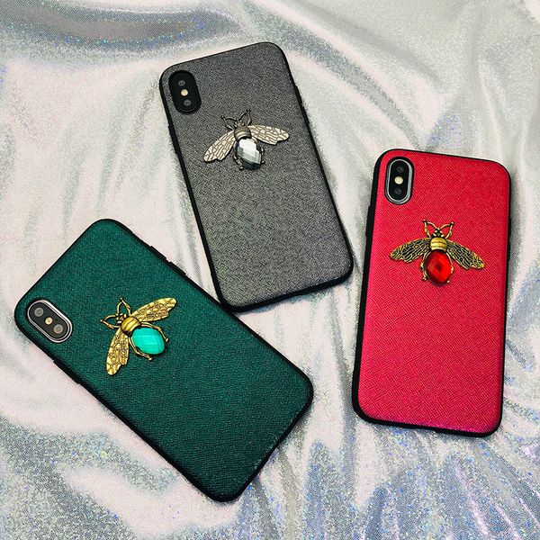 

luxury diamond bee glitter matte silicone case for iphone 7 8 6 plus x xr xs 11 pro max cover for samsung galaxy s8 s9 s10 note