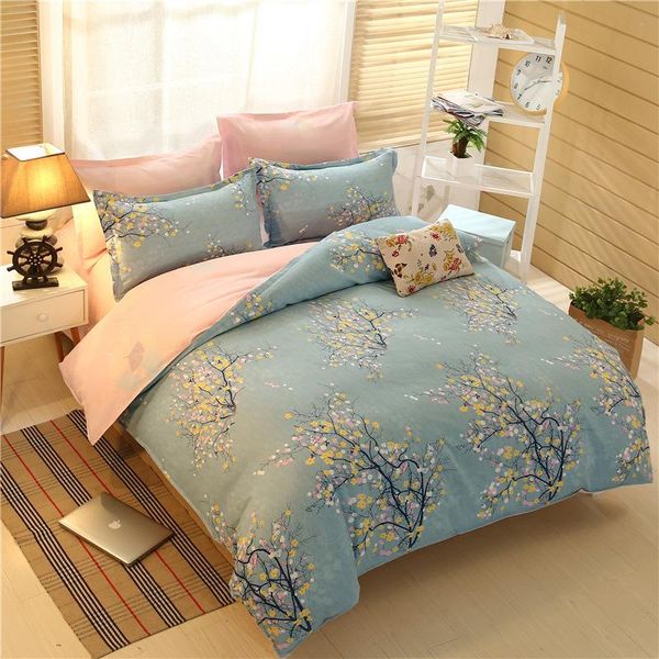 

duvet cover set 100% cotton bedding sets cartoon flat sheet duvets cover comforter bed linen set with pillowcase blanket