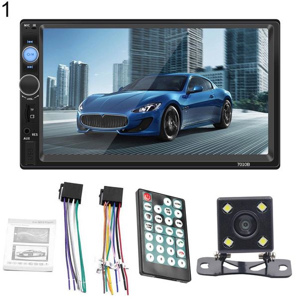 

7010b car radio bluetooth 7 inch hd stereo usb mp5 player with rearview camera