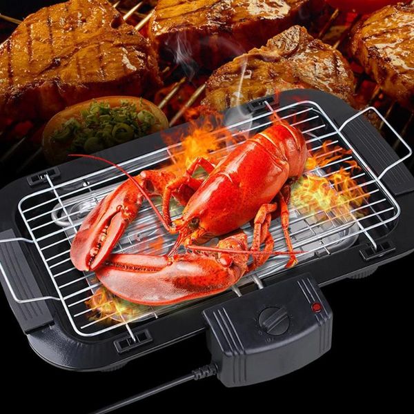 

adoolla 2000w 220v portable home multifunctional electric oven barbecue bbq tray eu plug