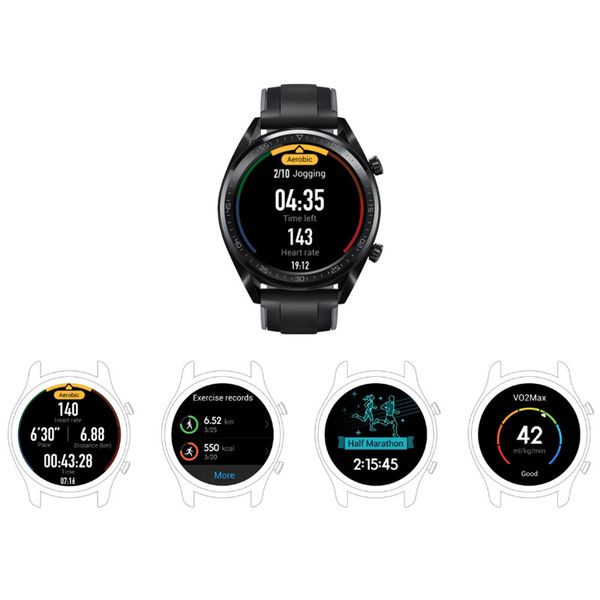 Original Huawei Assista GT relógio inteligente Apoio GPS NFC Heart Rate Monitor de pulseira impermeável Sports Tracker Relógio de pulso para o iPhone Android