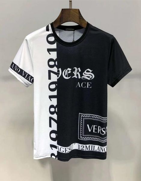 

mens versace новые 20ss летние дизайнеры футболки повседневная футболка медуза тройники мужская мода барокко печати люксовый бренд футболки, Black;brown