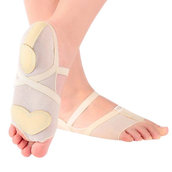 

belly ballet dance toe pad foot protection practice shoes foot thong dance shoes feet care metatarsal forefoot lyrical, Black