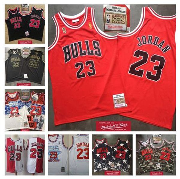 

men retro chicago bulls 23 michael jordan 1997-98 alternate black swingman jersey mitchell & ness dense embroidery basketball jersey