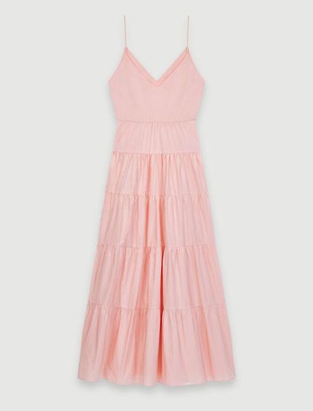 

women dress 2020 spring and summer new dress women sweet solid color pleated thin straps a-line strap, Black;gray