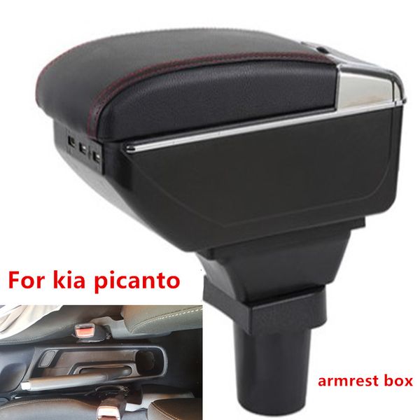 

for kia picanto armrest box central store content box products interior armrest storage car-styling accessories parts