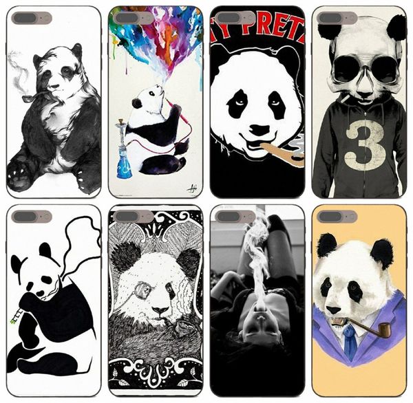 

tongtrade] уникальный panda курение чехол для iphone 8 7 6s 5s plus 11 pro max x xs samsung note 10 honor 6 6а 6с pro xiaomi cc9e силиконов
