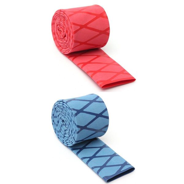

2 heat shrink tubing textured grip fishing rod racket sleeve handle