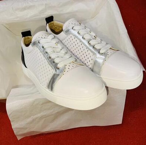 

luxury designer men casual shoes brand red bottom sneakers shoes perfect outdoor red sole trainer eu35-47 lll, Black