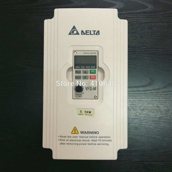 

delta inverter 5.5 kw vfd055m43a 3 phase 380v to 460v rated 13a 100% new 5500w vfd series invertor variable speed ac motor drive