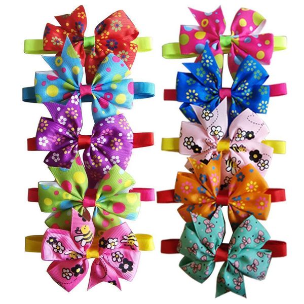 

собака кошка бабочках милый цветок пчелы pet puppy регулируемая bowknot bowties аксессуары для собак уход продукты зоотоваров 60pcs