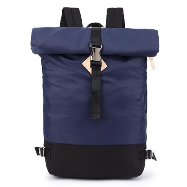 

men business fashion solid backpack roll case casual travel school