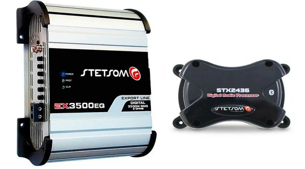 

Stetsom EX 3500 EQ Автомобильный аудиоусилитель 1 Ом + Stetsom STX 2436 Bluetooth DIGITA