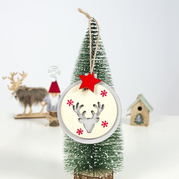 

party supplies round wooden christmas pendants hanging tags drop ornaments xmas tree holiday decorations